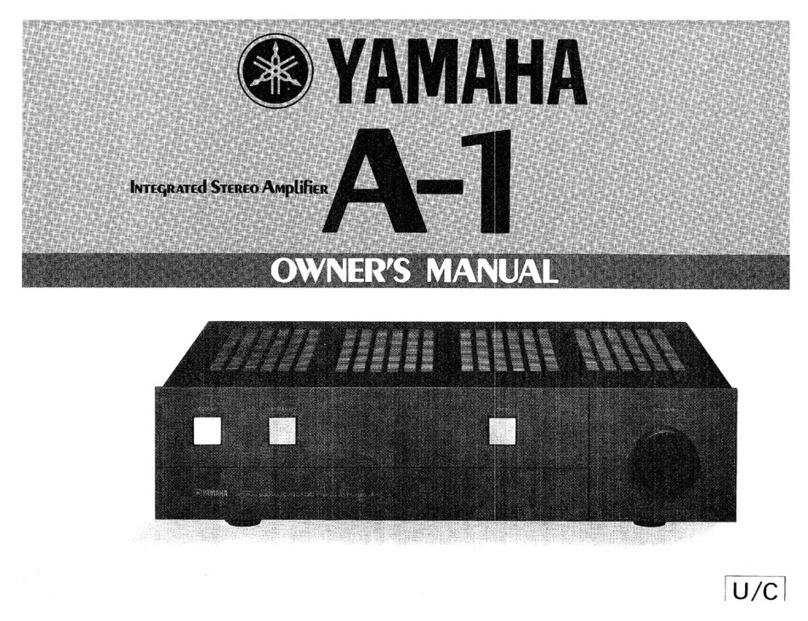 Yamaha A-1 User manual Yamaha A-1 User manual