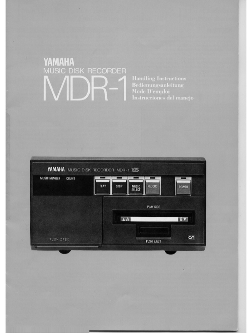 Yamaha MDR-1 User manual