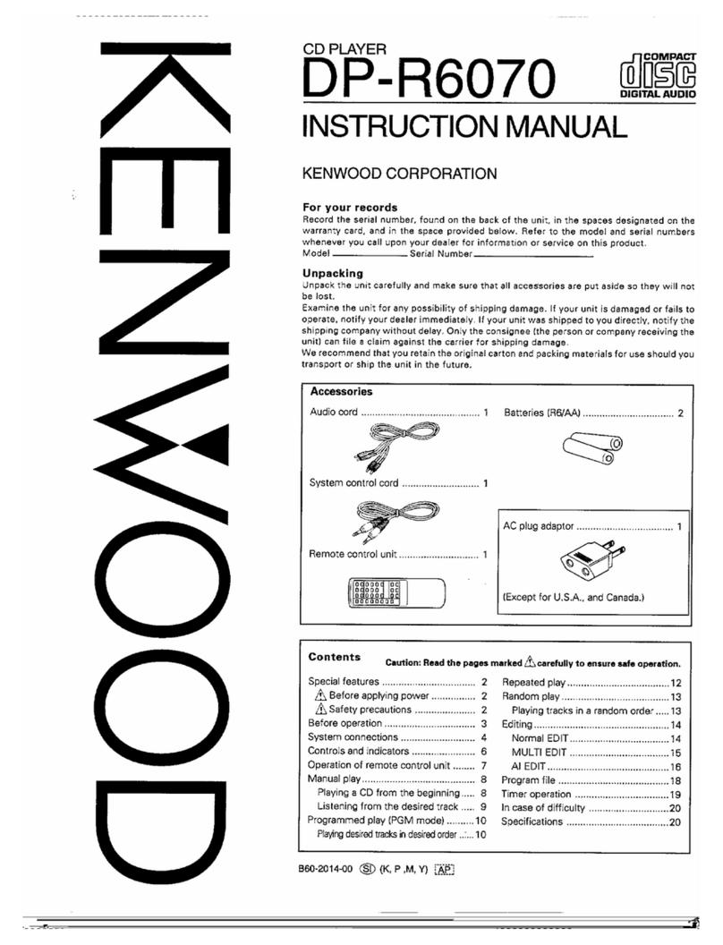 Kenwood DP-R6070 User manual