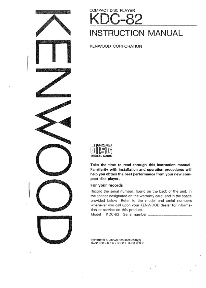 Kenwood KDC-82 User manual Kenwood KDC-82 User manual