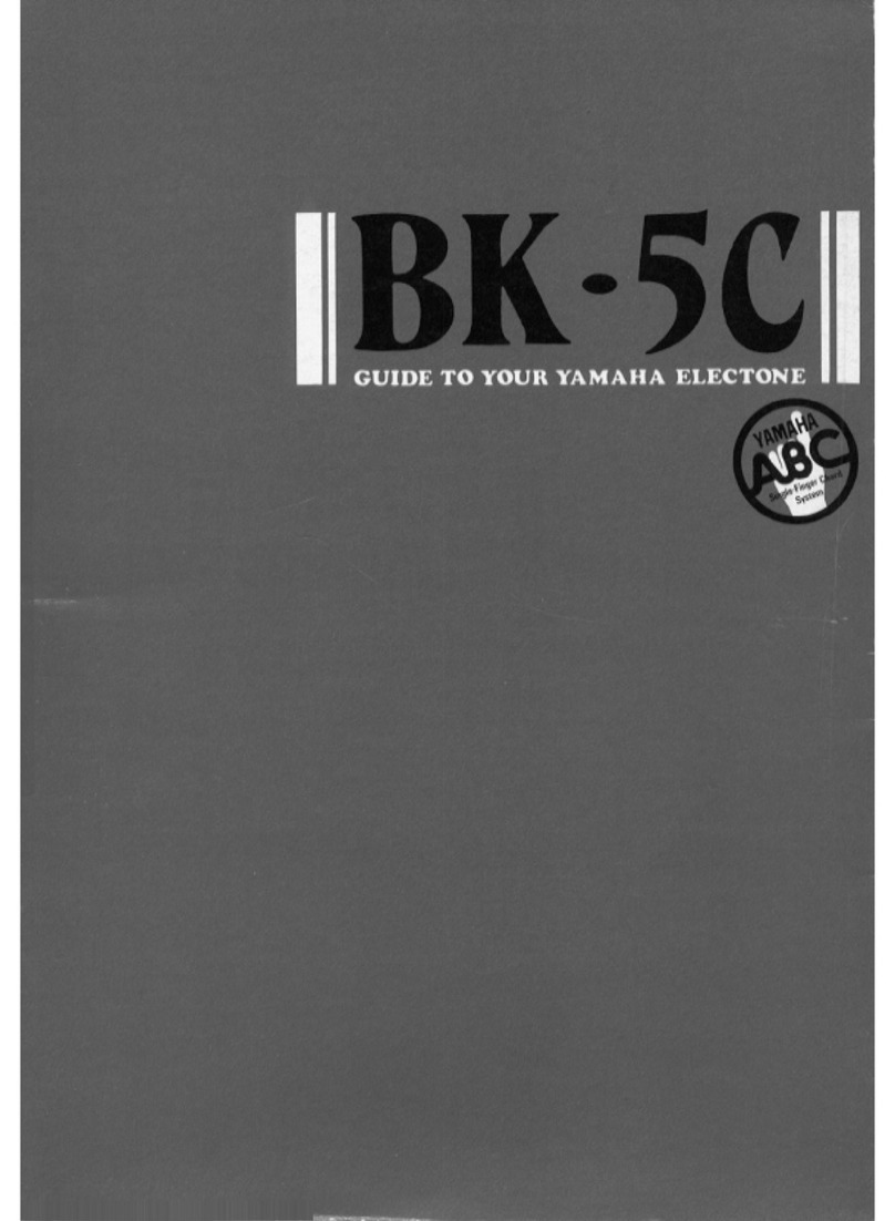 Yamaha Electone BK-5C User manual Yamaha Electone BK-5C User manual