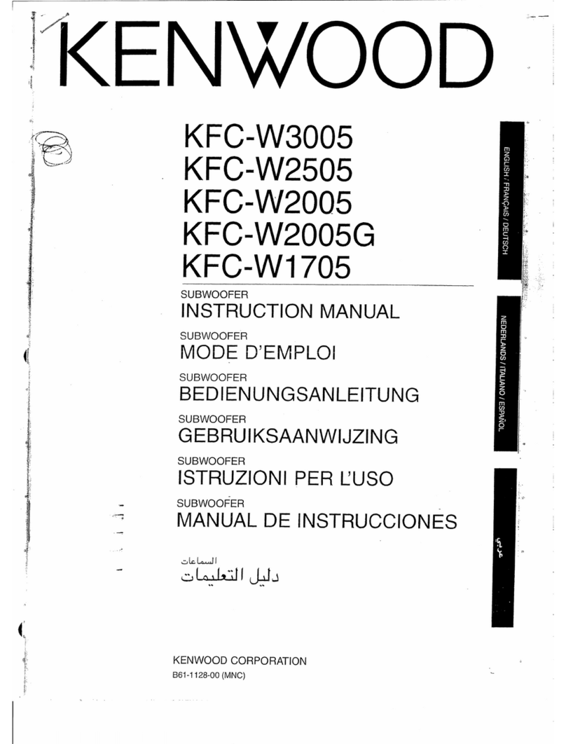 Kenwood KFC-W3005 instruction manual Kenwood KFC-W3005 instruction manual