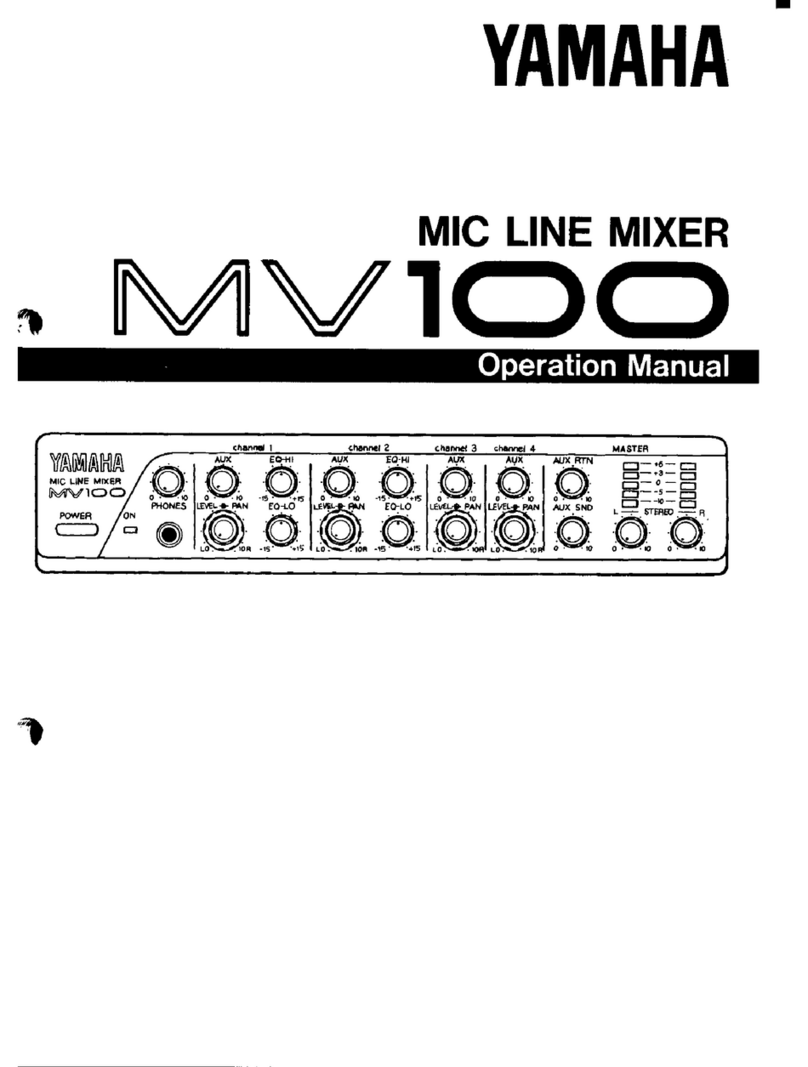 Yamaha MV100 User manual