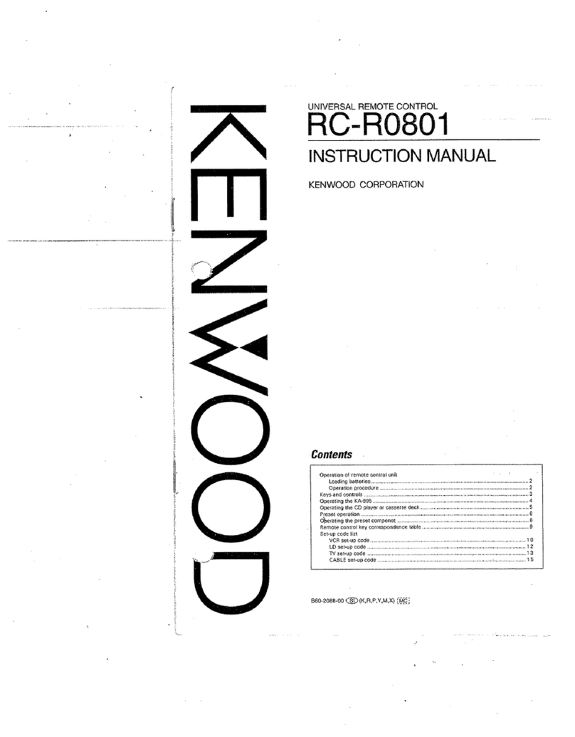 Kenwood RC-R0801 User manual
