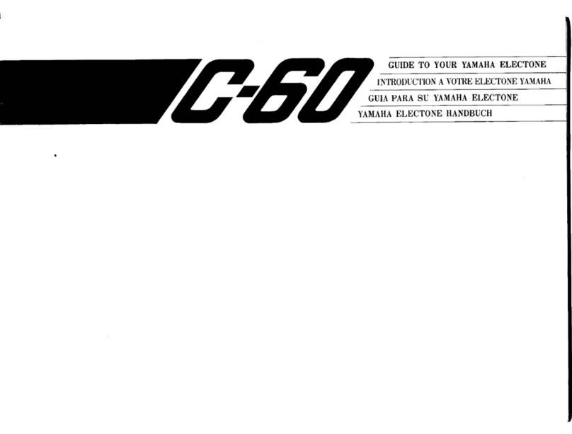 Yamaha Electone C-60 User manual Yamaha Electone C-60 User manual
