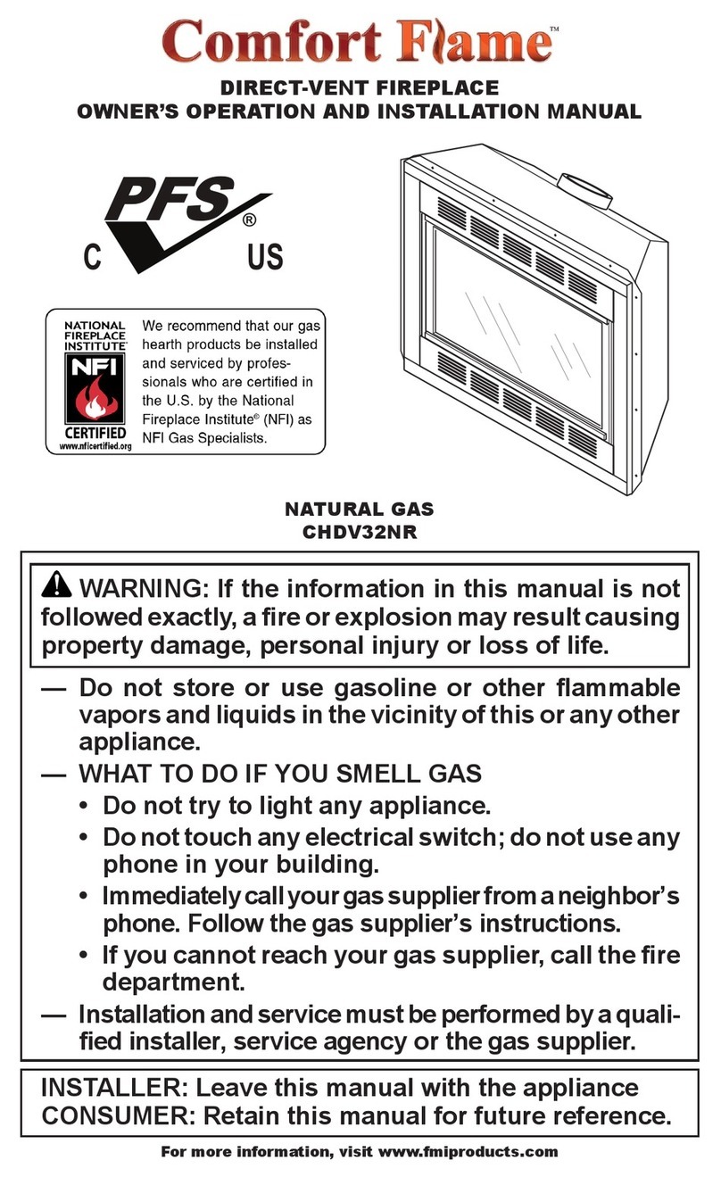 Comfortflame CHDV32NR OWNER'S OPERATION AND INSTALLATION MANUAL Comfortflame CHDV32NR OWNER'S OPERATION AND INSTALLATION MANUAL