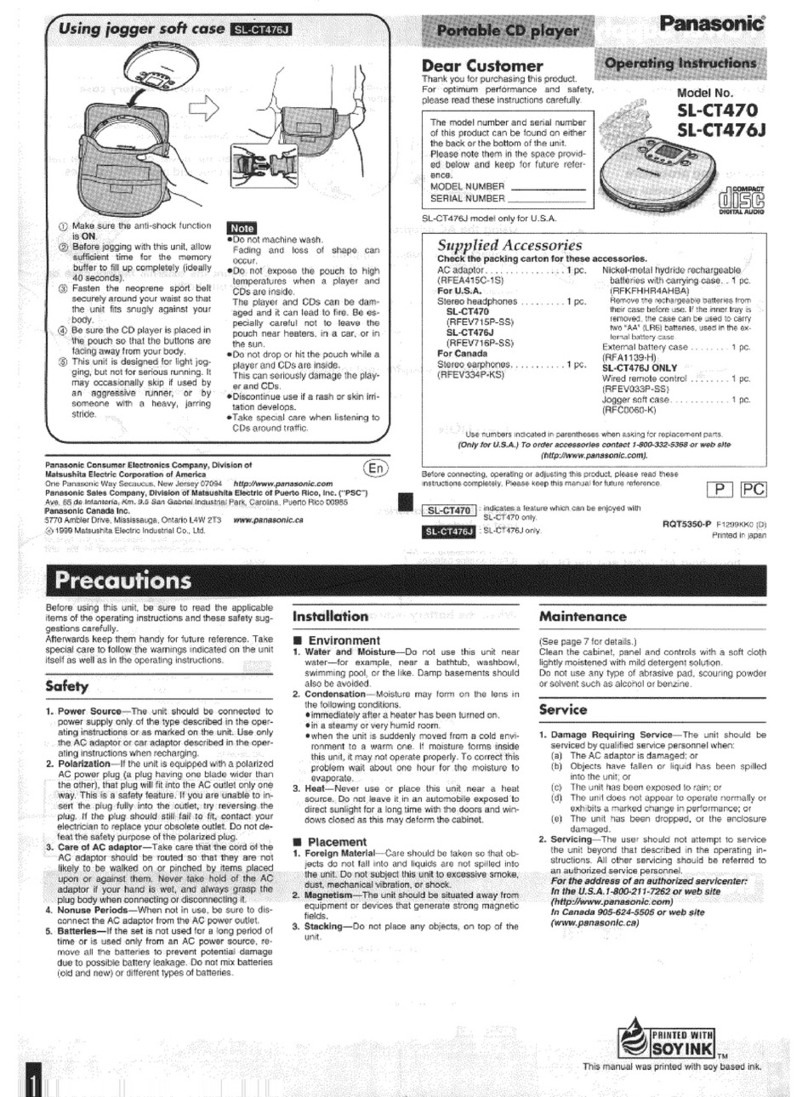 Panasonic SL-CT470 User manual