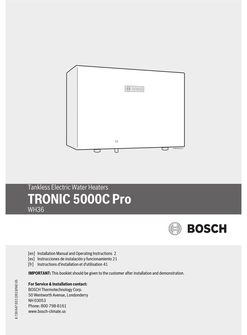 Bosch WH36 Installation manual and operating instructions