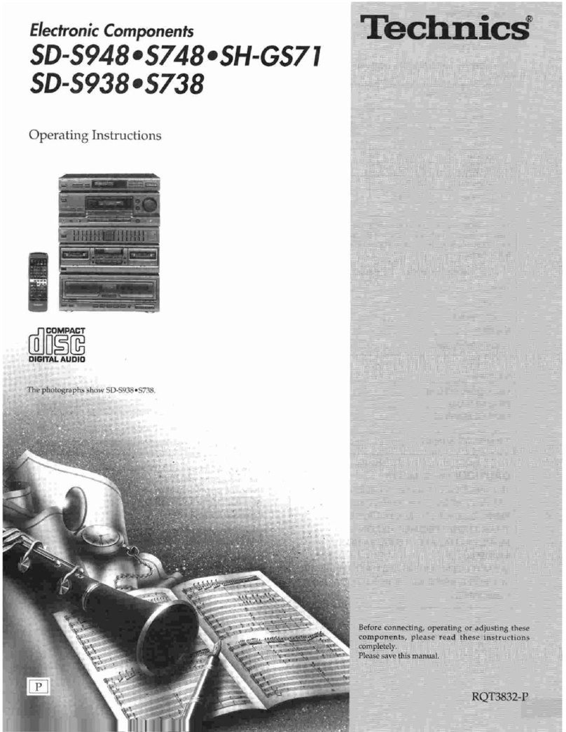 Technics SDS948 - HOME ENT. SYSTEM User manual
