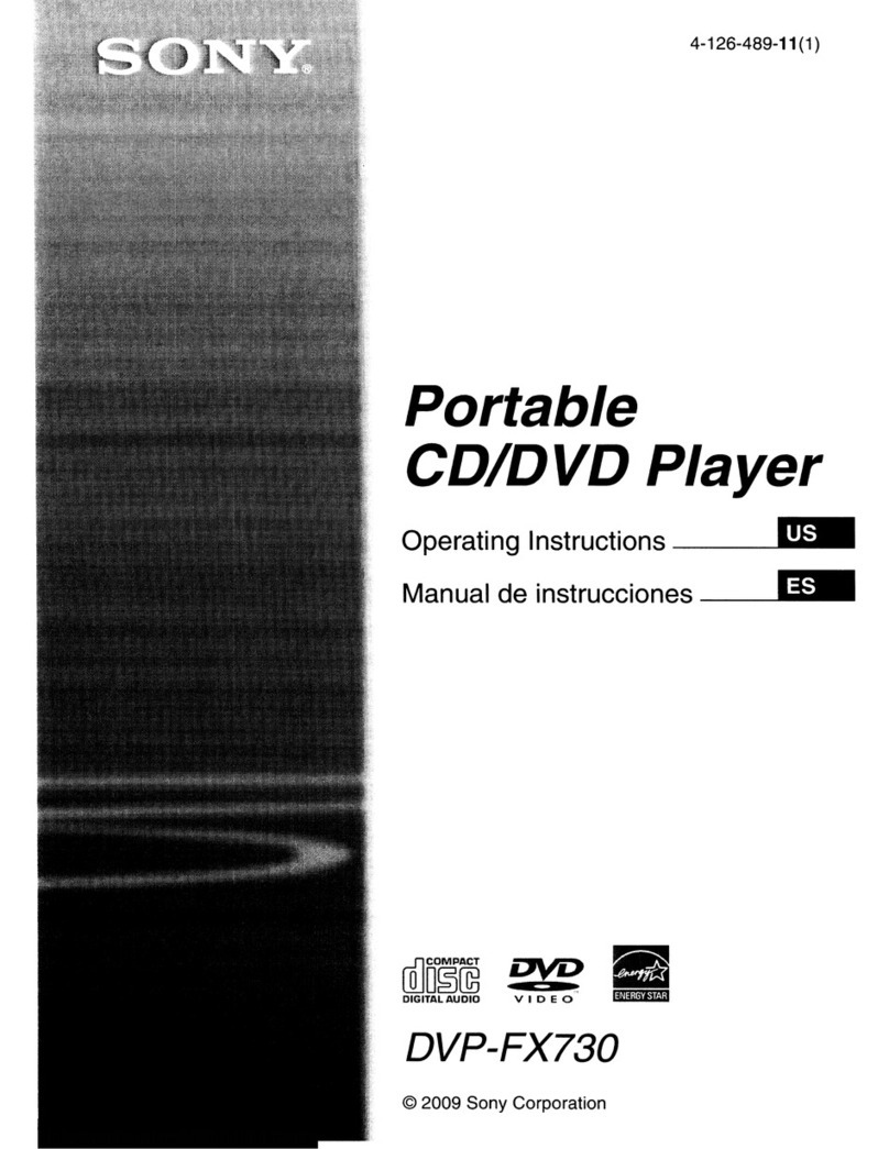 Sony DVP-FX730 - Portable Dvd Player User manual