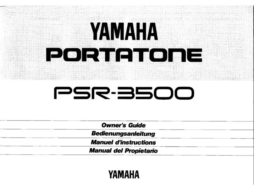Yamaha PortaTone PSR-3500 User manual Yamaha PortaTone PSR-3500 User manual