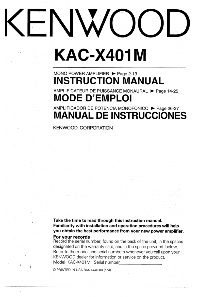 Kenwood KAC-X401M User manual