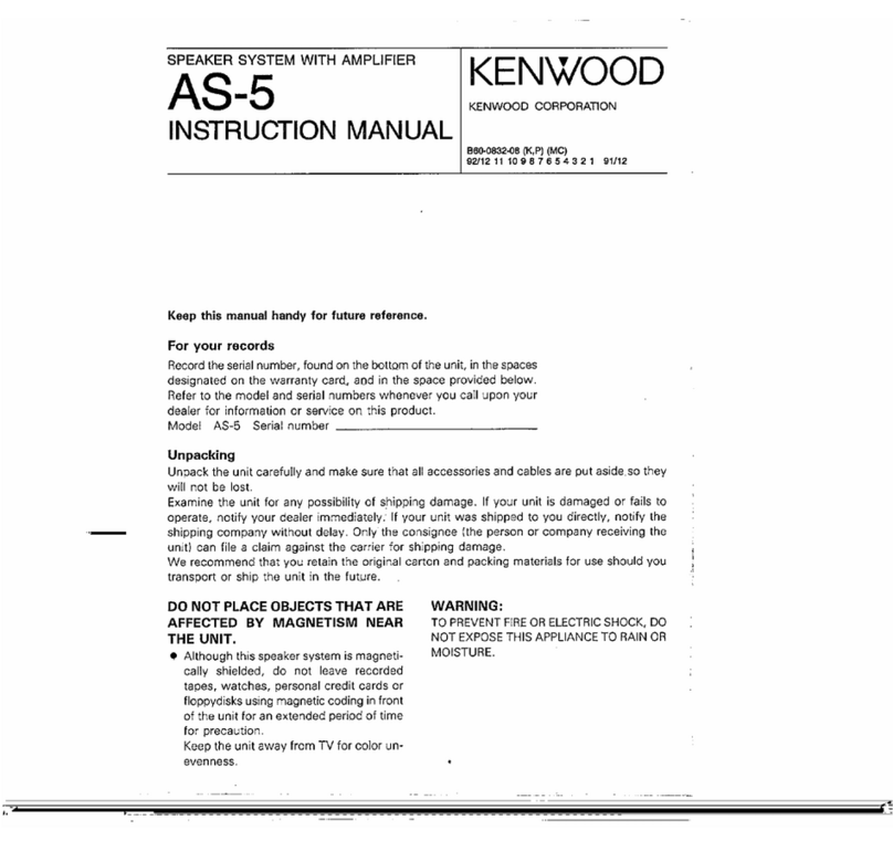 Kenwood AS-5 User manual