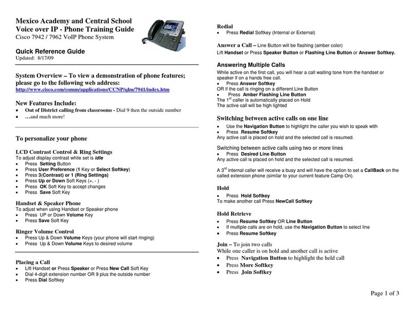 Cisco 7942 User manual Cisco 7942 User manual