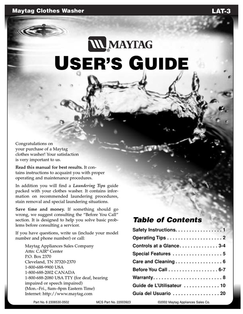 Maytag LAT-3 User manual