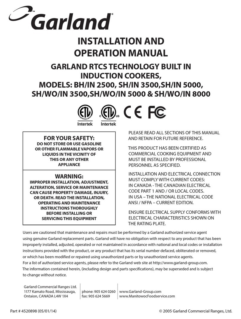Garland SH/IN 5000 User manual Garland SH/IN 5000 User manual