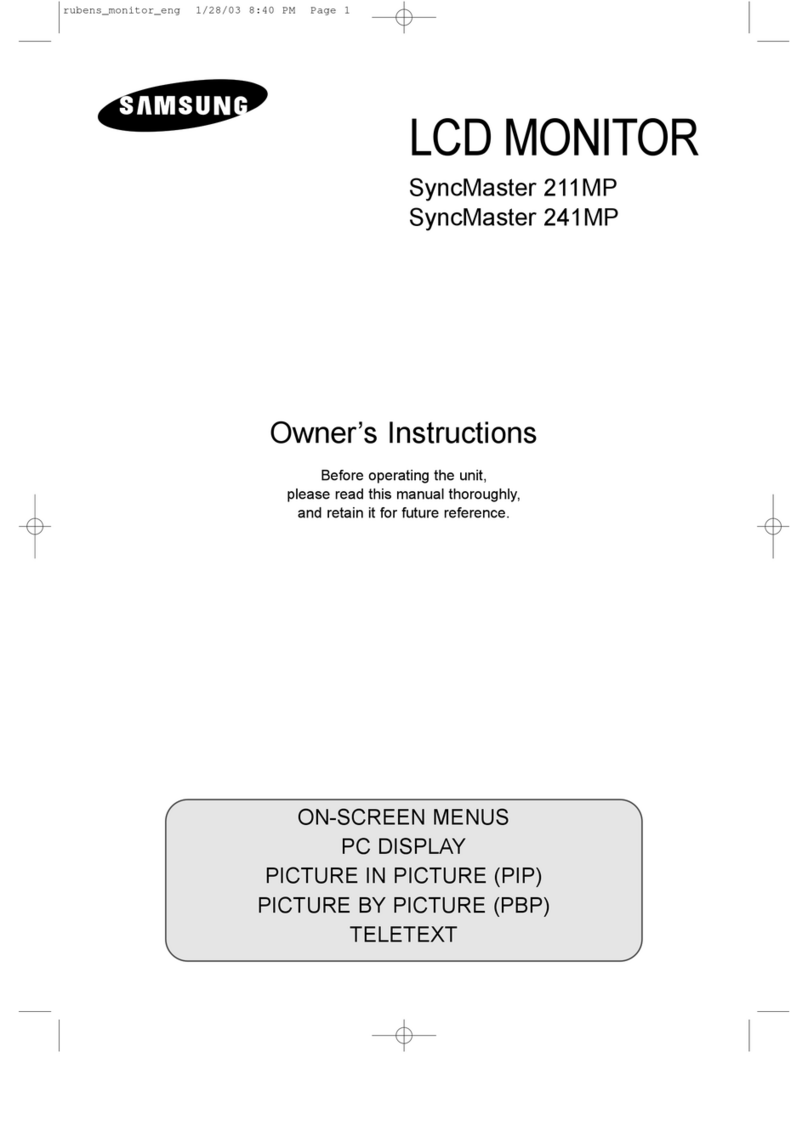 Samsung SyncMaster 211MP User manual Samsung SyncMaster 211MP User manual