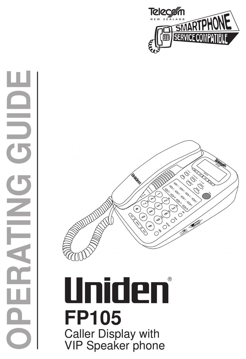 Uniden FP105 User manual
