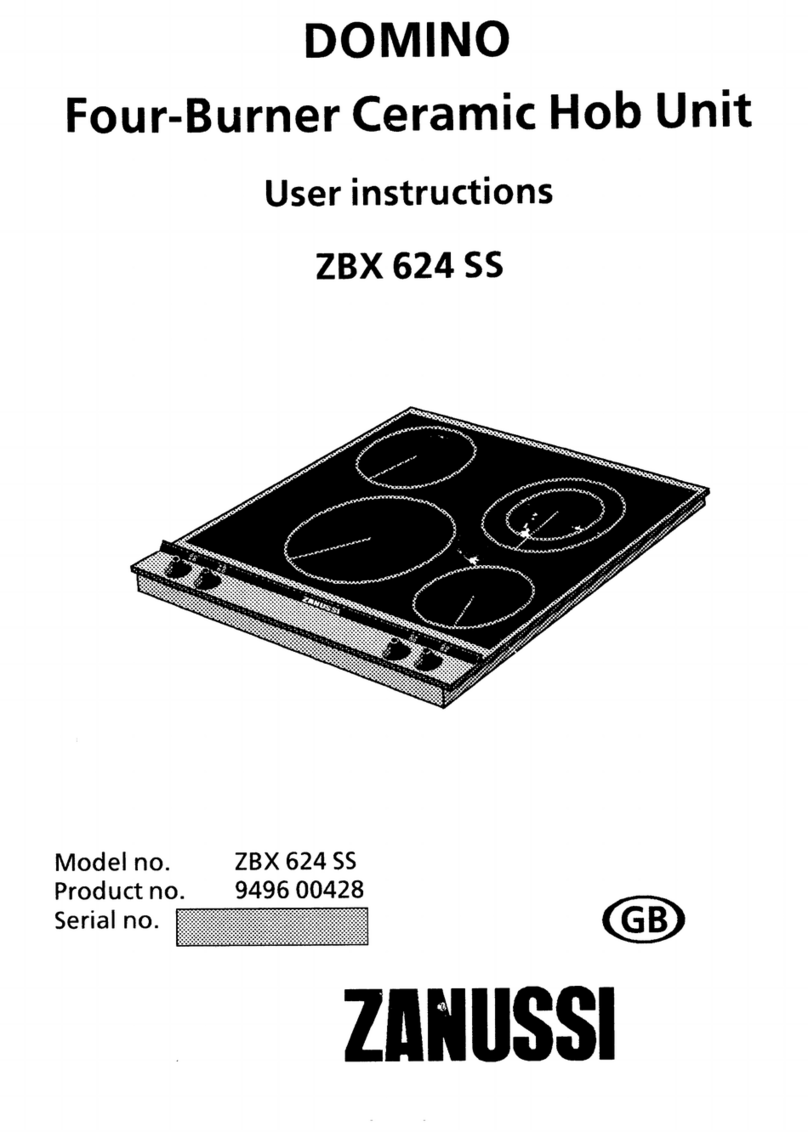 Zanussi Domino ZBX 624 SS User manual