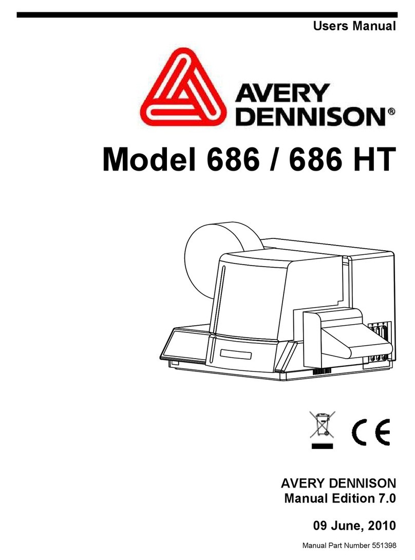 Avery Dennison 686 HT user manual