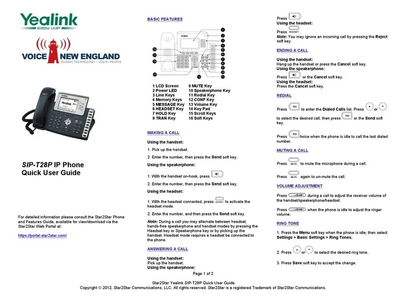 Yealink Yealink SIP-T28P Instruction manual