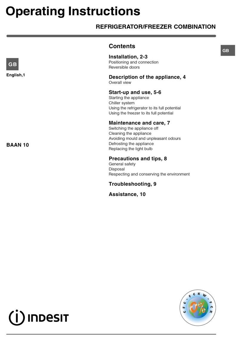 Indesit BAAN 10 operating instructions