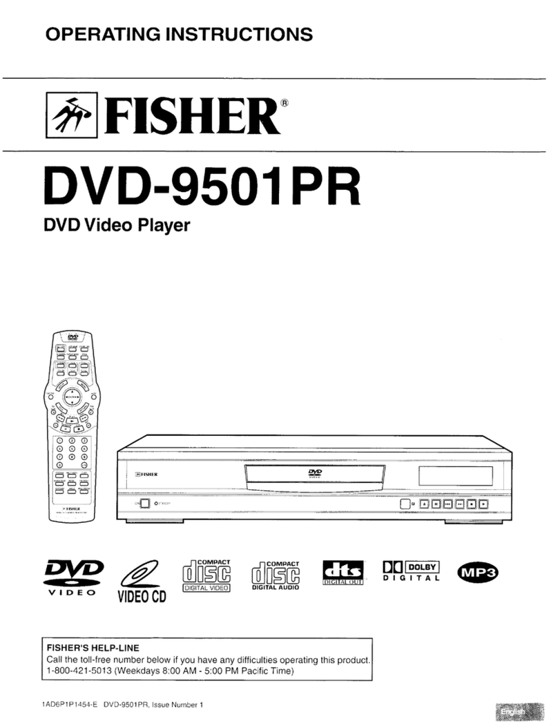 Fisher DVD-9501PR operating instructions