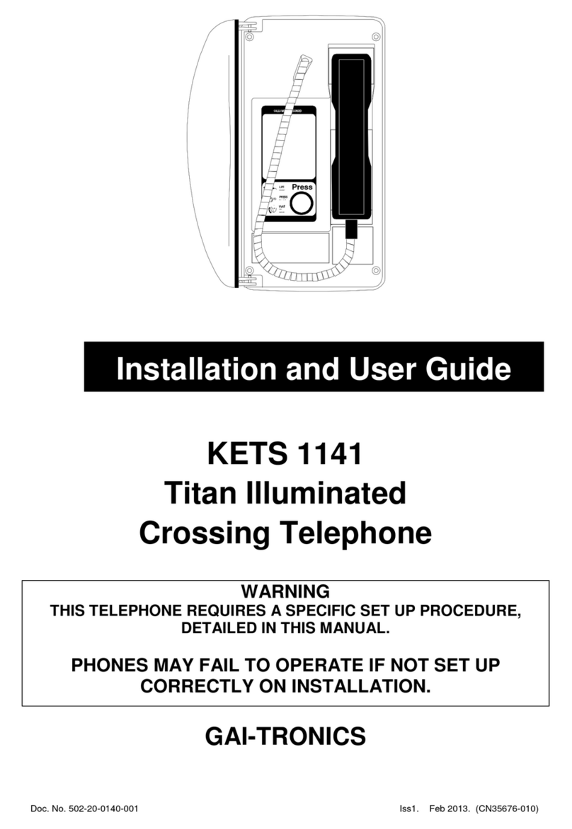GAI-Tronics KETS 1141 Installation and user guide