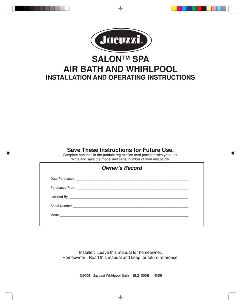 Jacuzzi SALON User manual Jacuzzi SALON User manual