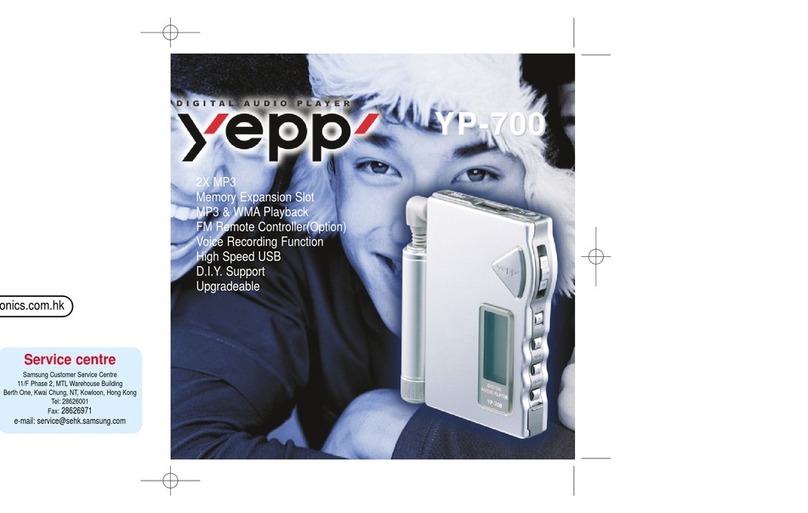 Samsung Yepp YP-700 instruction manual