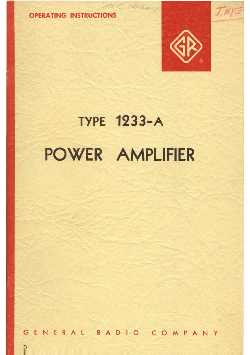 GENERAL RADIO COMPANY 1233-A operating instructions