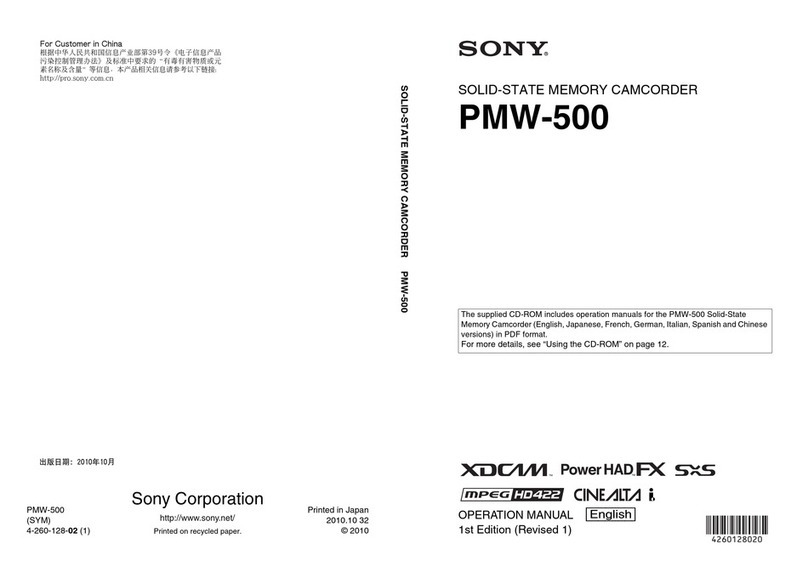 Sony PMW-500 User manual