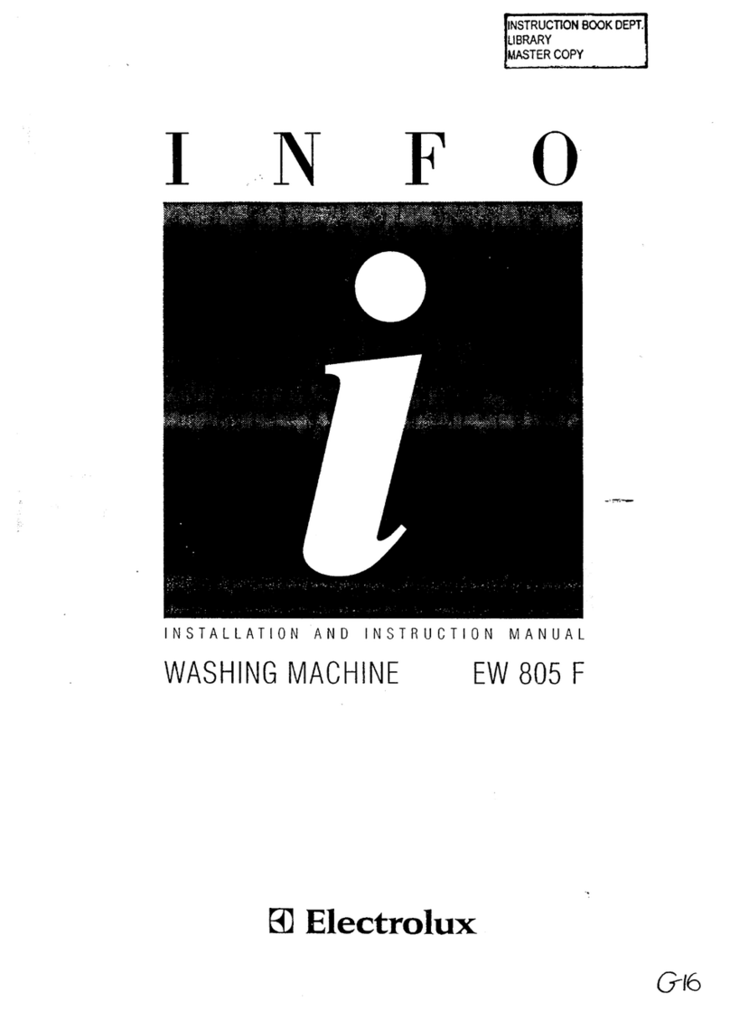 Electrolux EW 805 F Installation and instruction manual