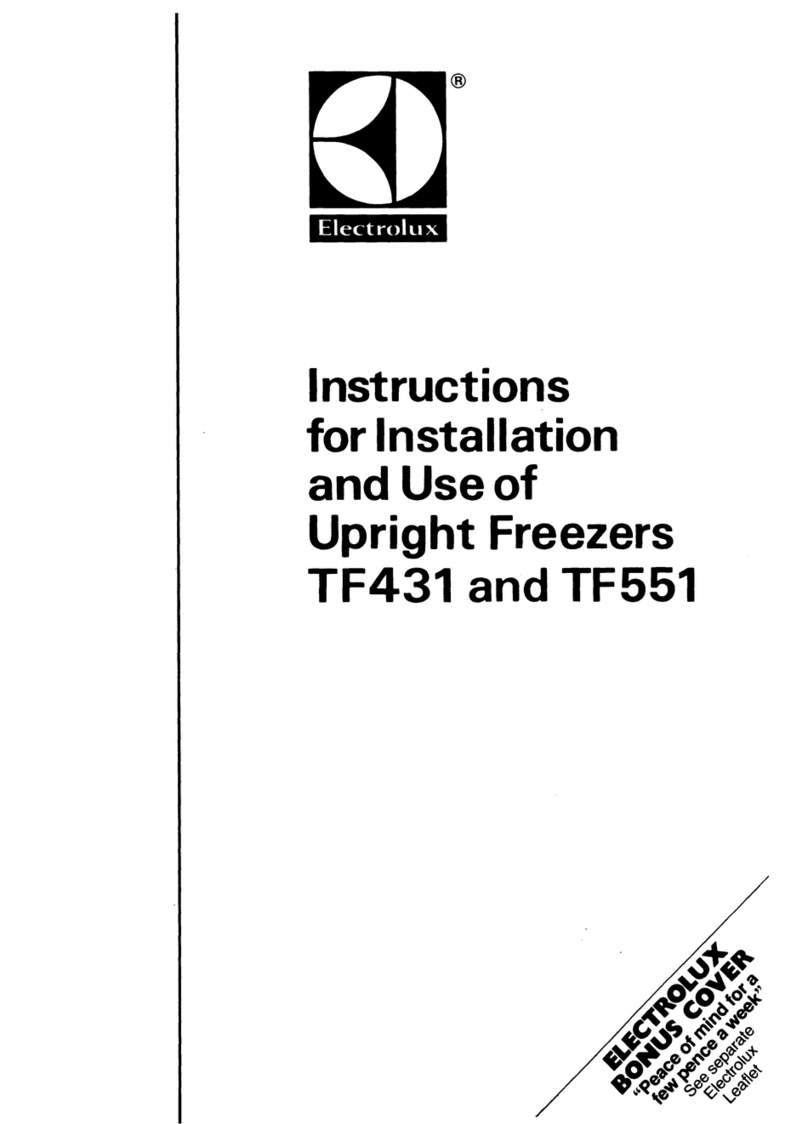 Electrolux TF431 Instructions for installation and use Electrolux TF431 Instructions for installation and use