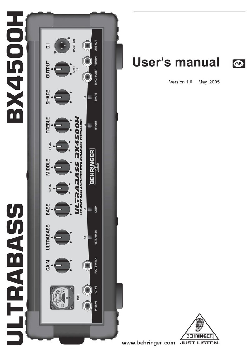 Behringer UltraBass BX4500H User manual