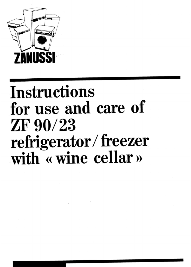 Zanussi ZF 90 Instructions for the use and care