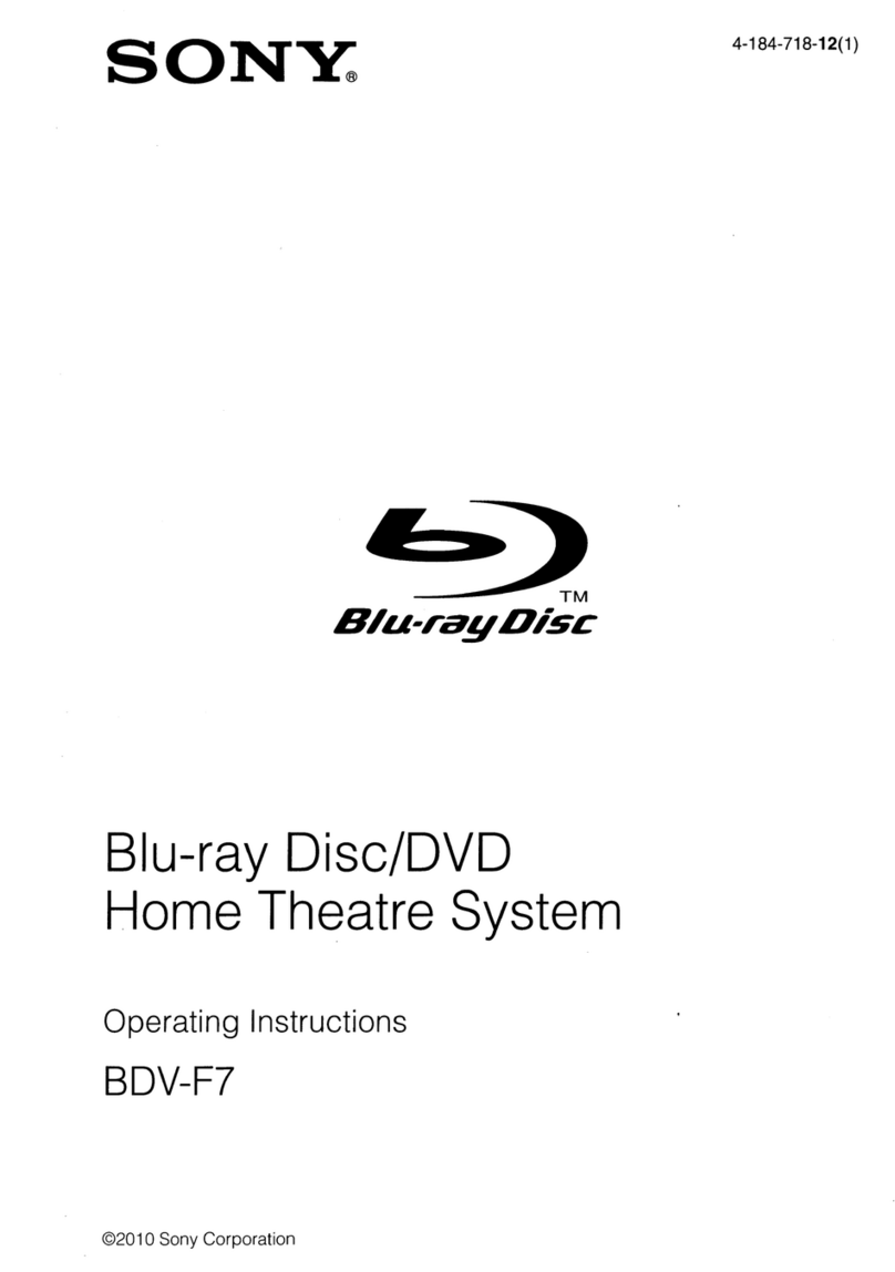 Sony BDV-F7 - Blu-ray Disc™ Player Home Theater... User manual