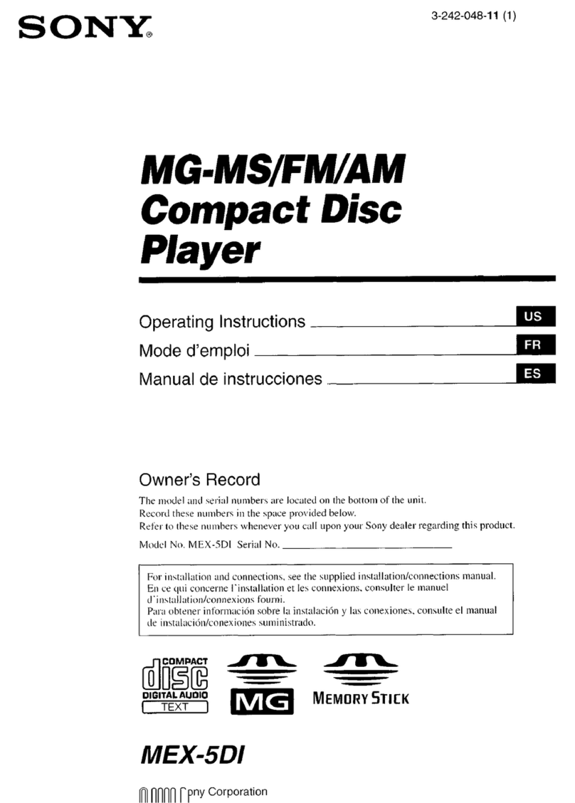 Sony MEX-SDI User manual