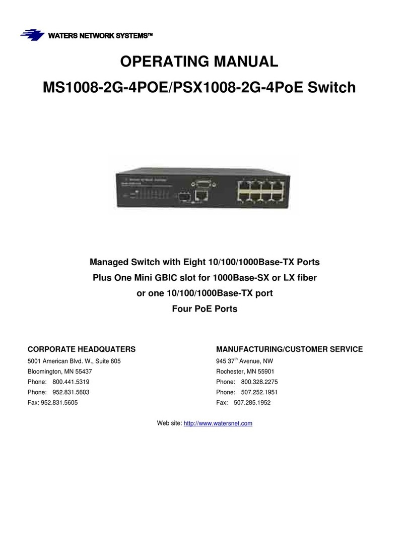 Waters Network Systems MS1008-2G-4POE User manual
