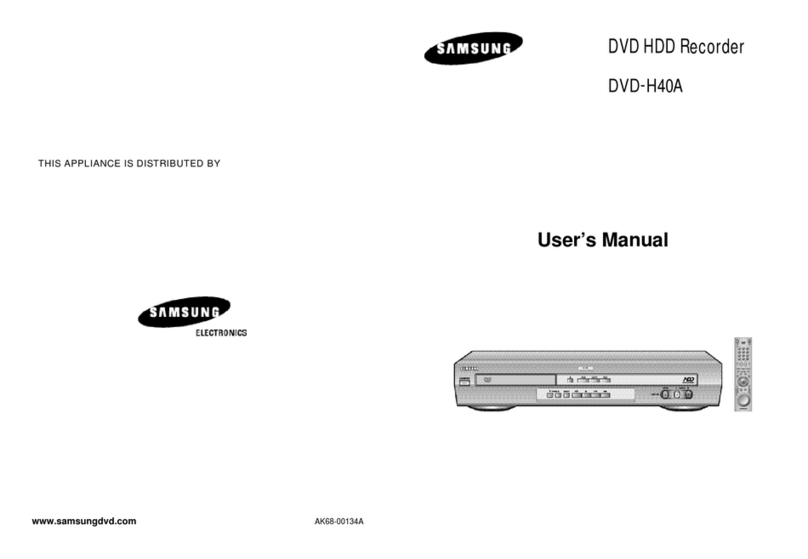 Samsung DVD-H40 User manual