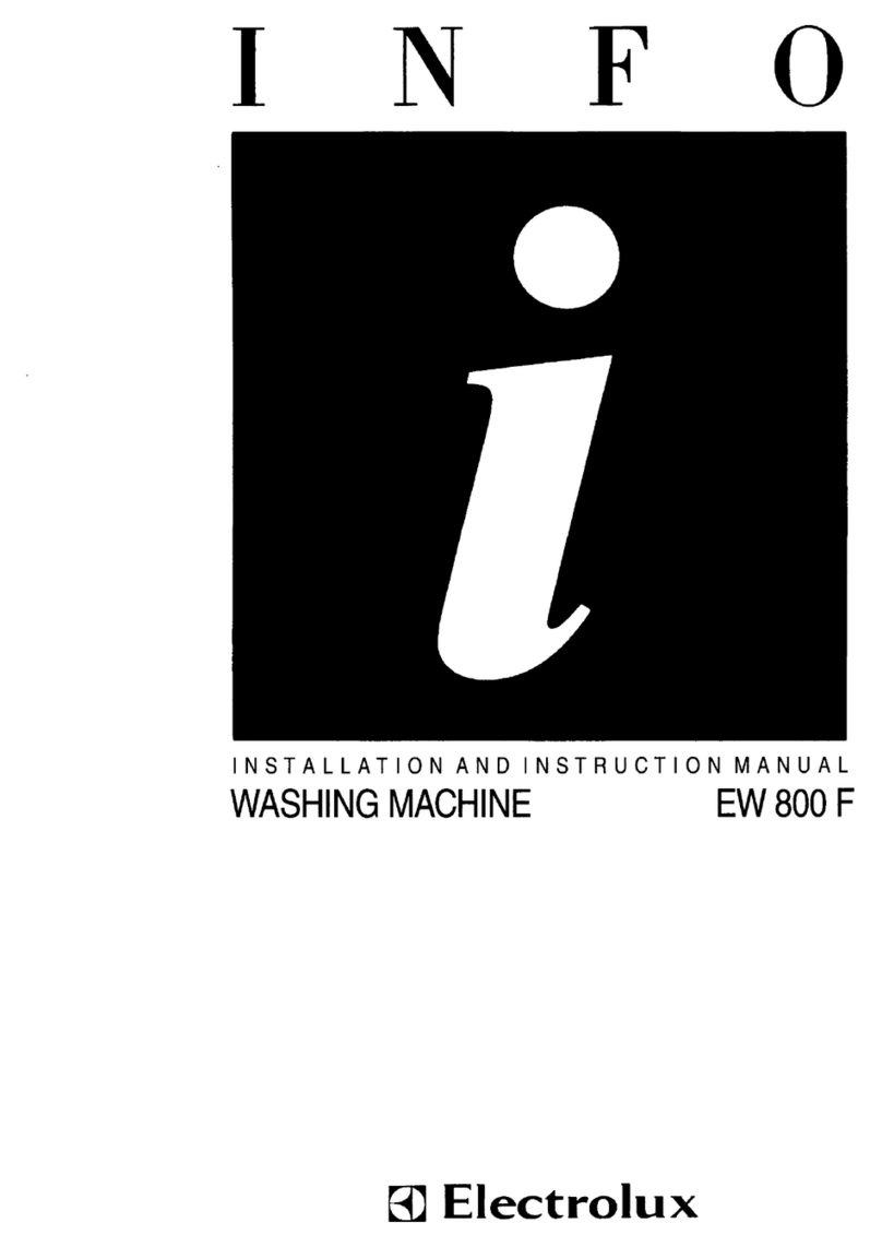 Electrolux EW 800 F Installation and instruction manual