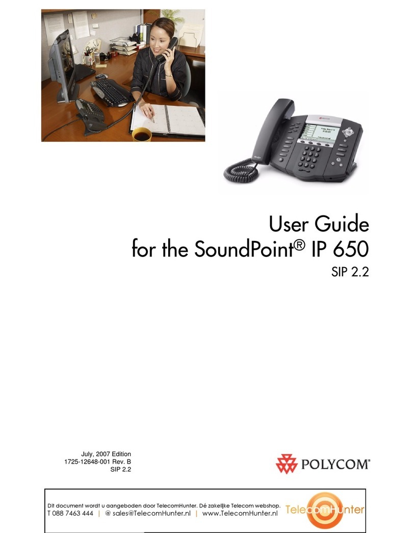 Polycom SoundPoint IP 650 User manual Polycom SoundPoint IP 650 User manual