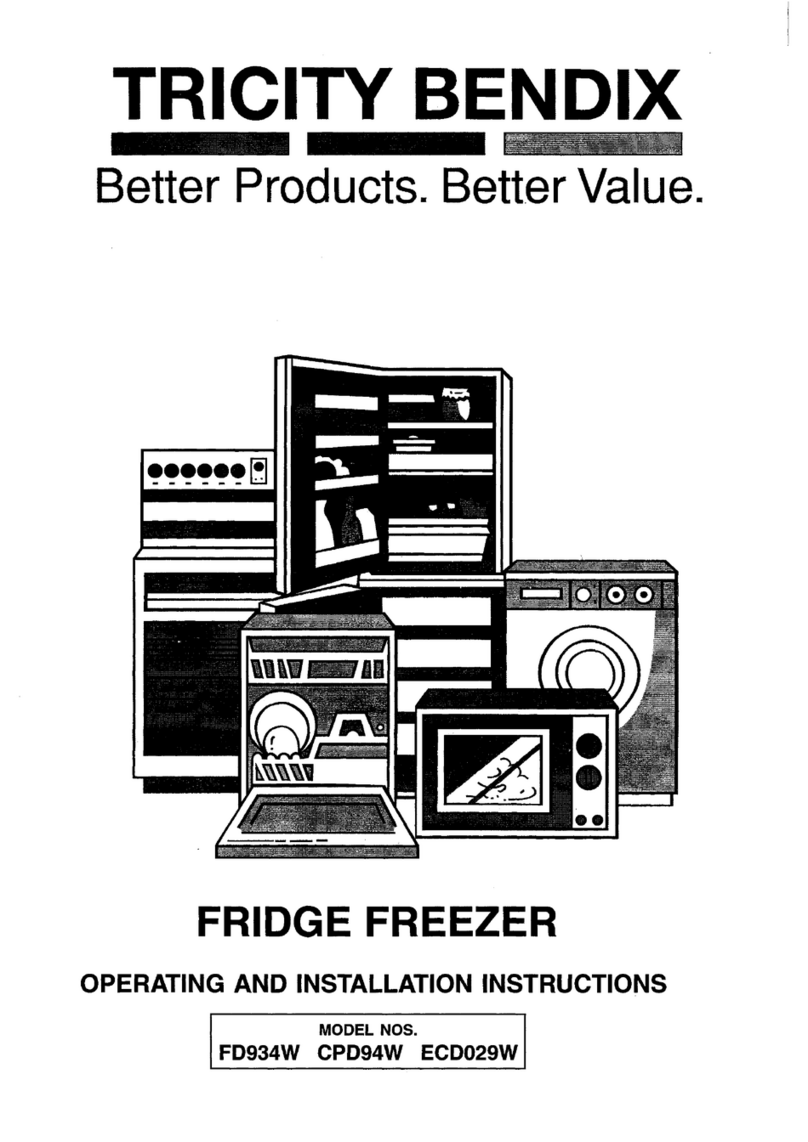 Tricity Bendix FD934W Operating and installation instructions