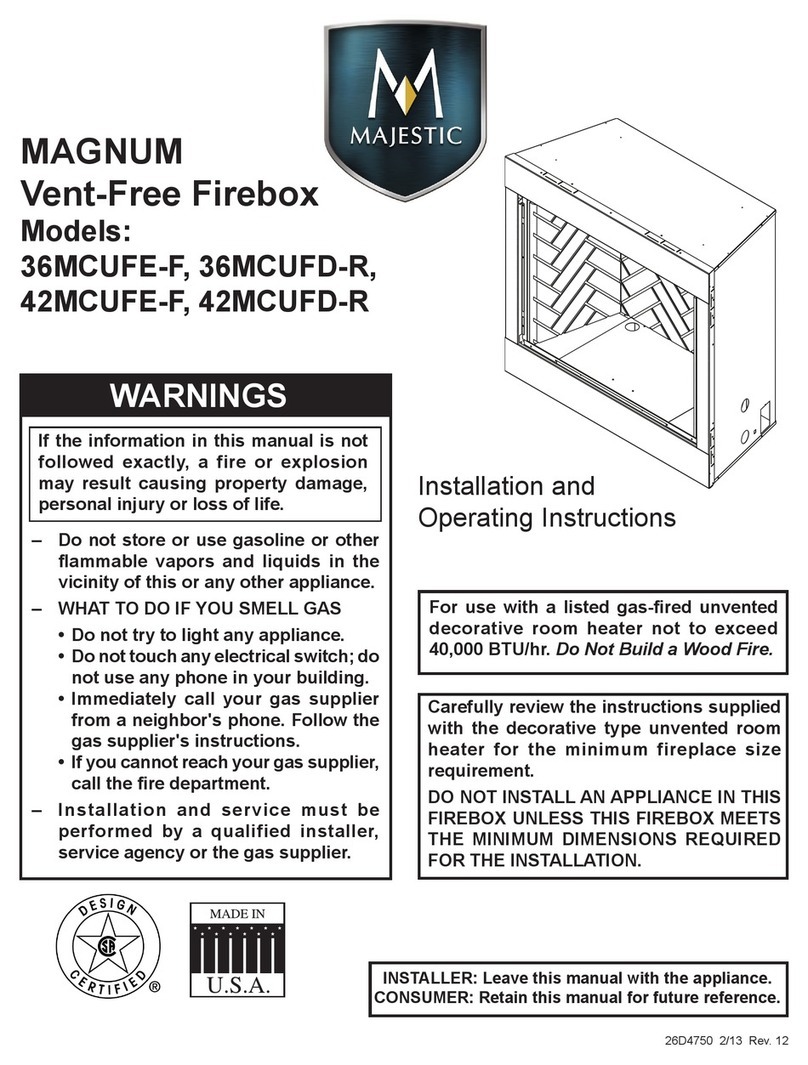 Magnum 36MCUFE-F Installation and operating instructions