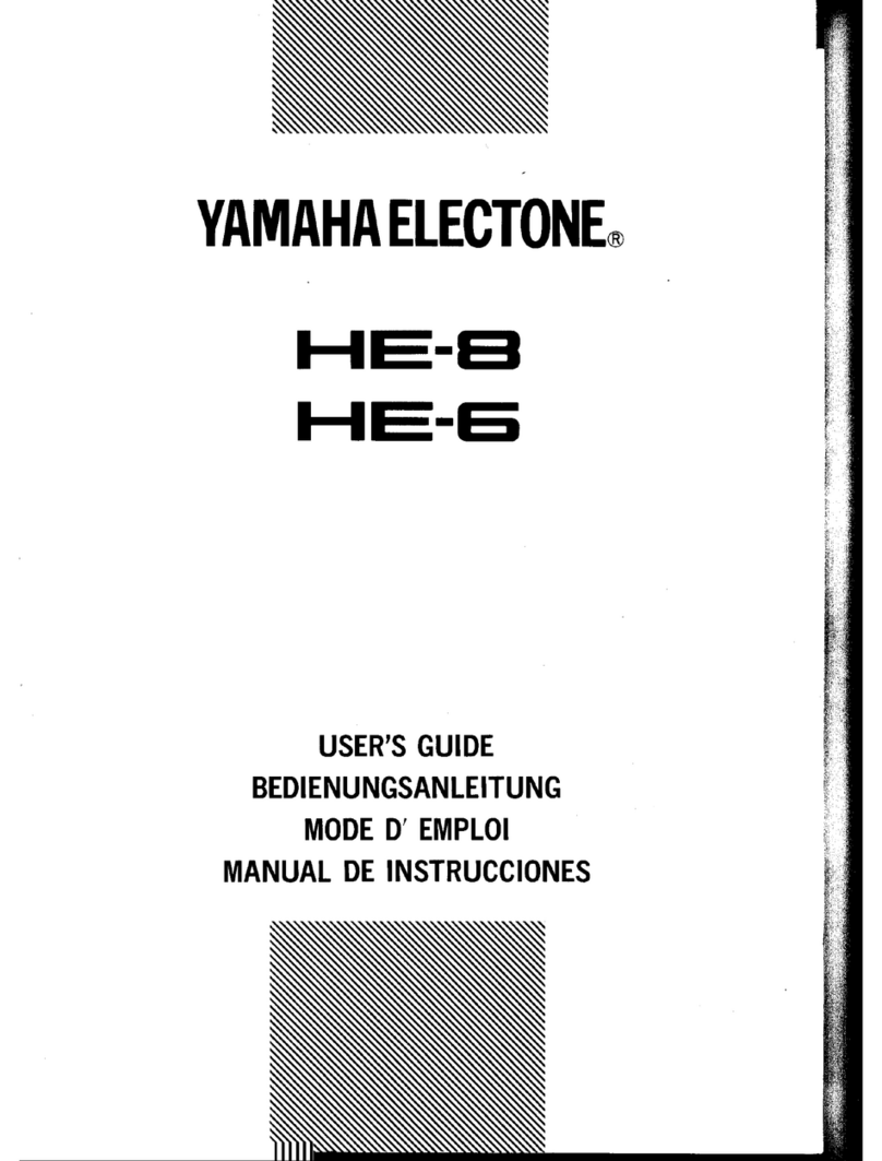 Yamaha HE-8 User manual