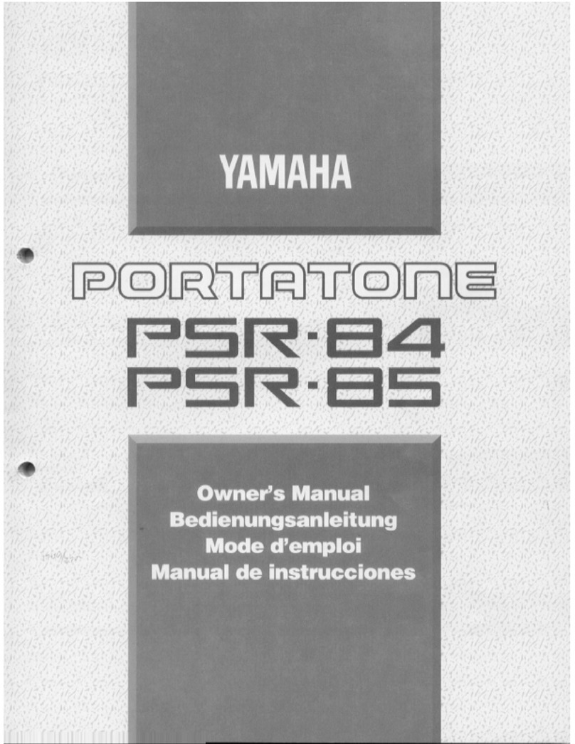 Yamaha PortaTone PSR-84 owner's manual