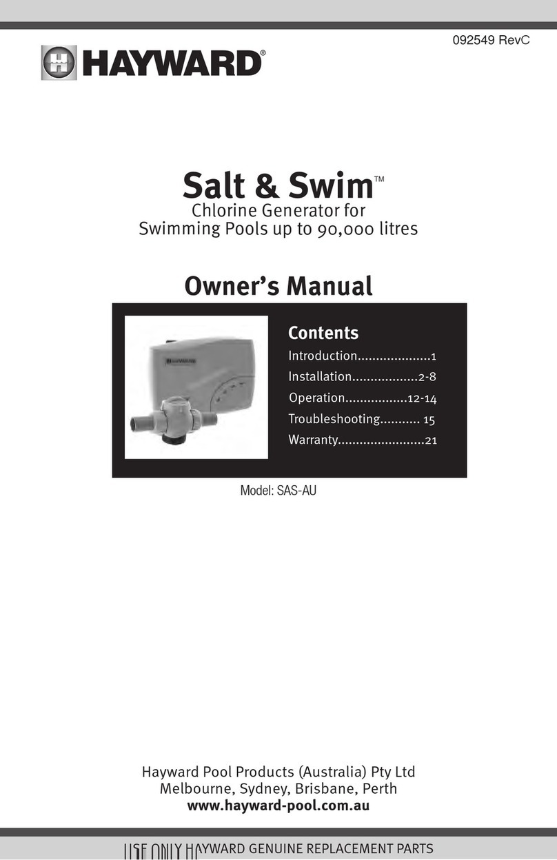 Hayward Salt&Swim SAS-AU owner's manual