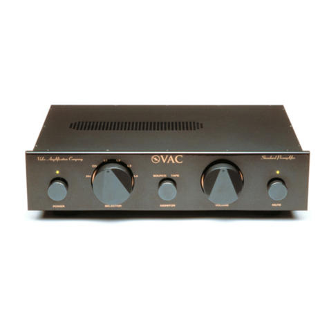 VAC Standard Preamplifier instructions