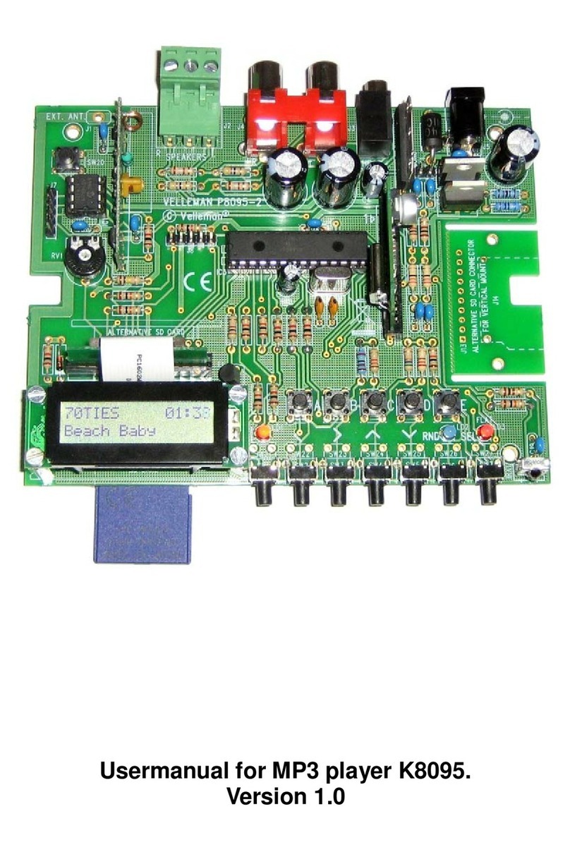 Velleman K8095 User manual