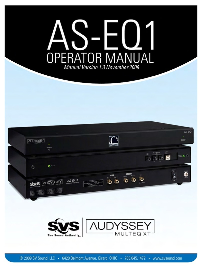 SVS AS-EQ1 Operator's manual